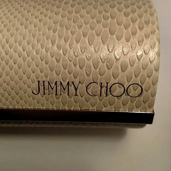 Beige Jimmy Choo Eyeglass Case w/magnetic closure - Picture 2 of 4